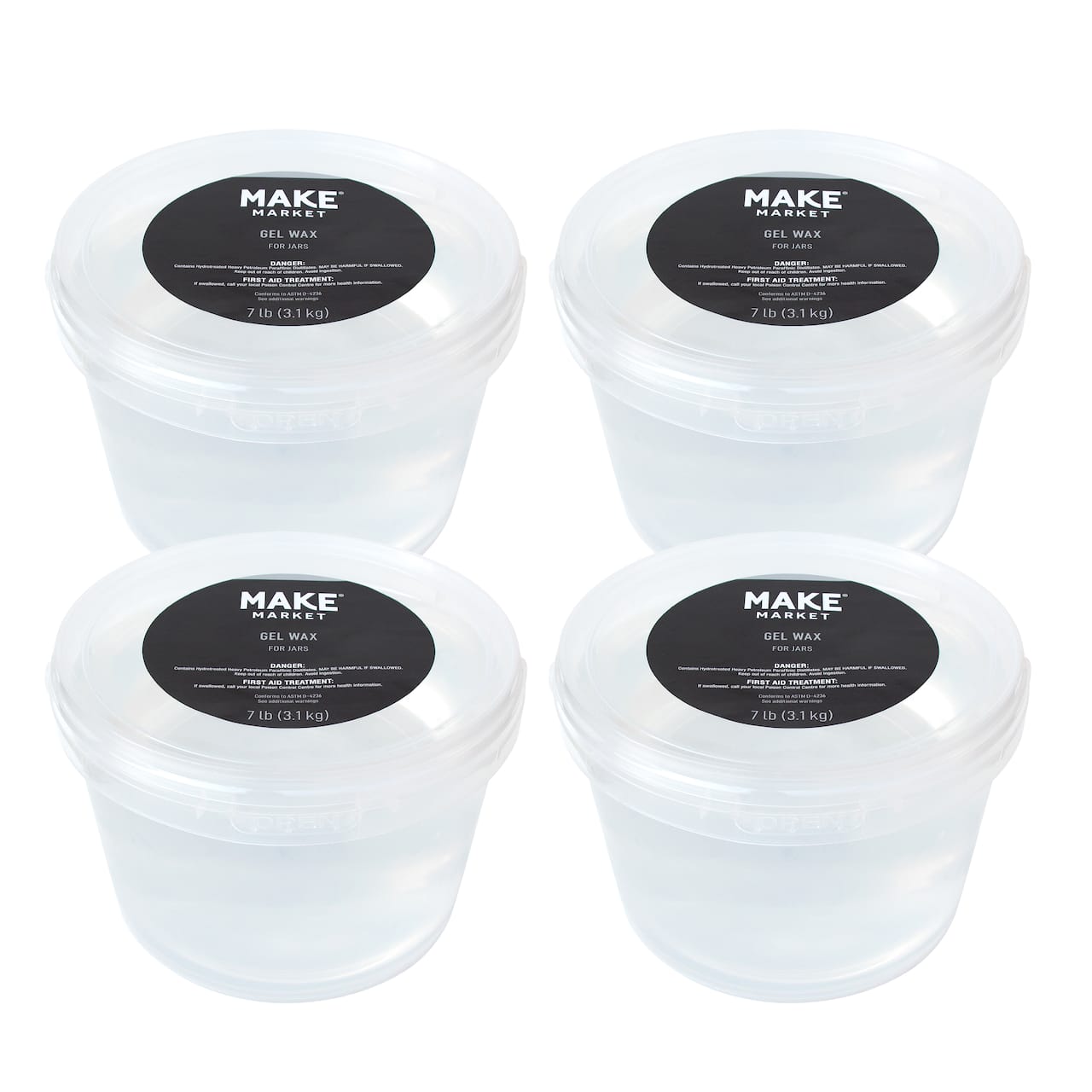 4 Pack: 7lb. (28lb. total) Gel Candle Wax by Make Market®